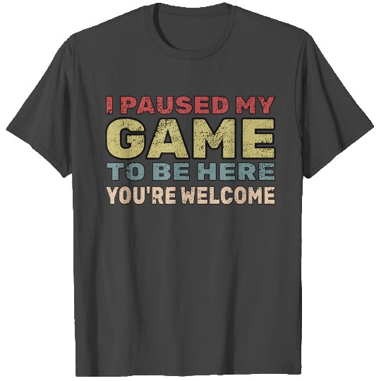 I Paused My Game To Be Here Retro Gamer Gift T Shirts