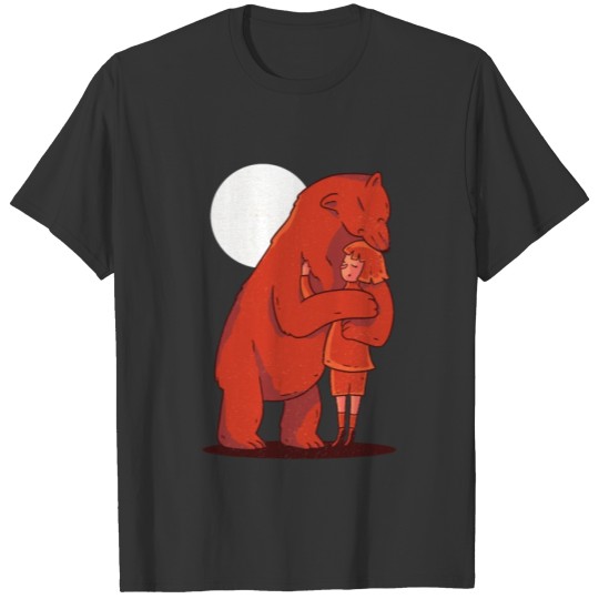 Cute Bear hugging a girl T-shirt