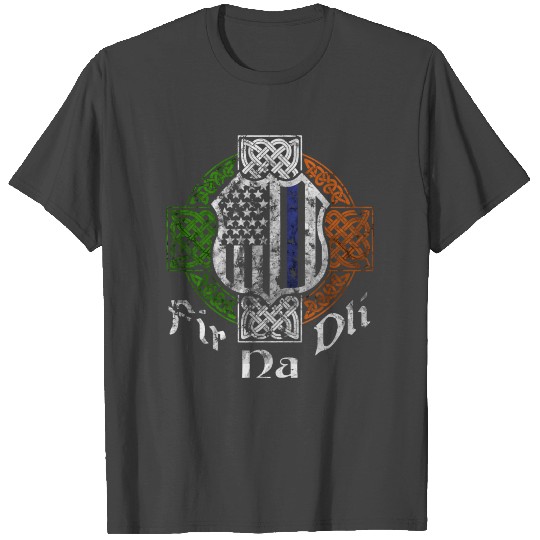 Thin Blue Line T Shirts Fir Na Dli Celtic Cross Irish