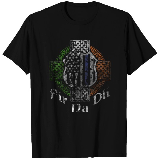 Thin Blue Line T Shirts Fir Na Dli Celtic Cross Irish