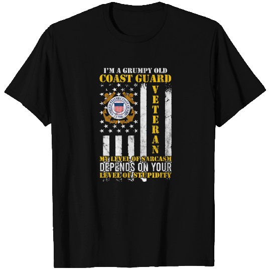 I'm a Grumpy Old US Coastguard Veteran Serving T Shirts