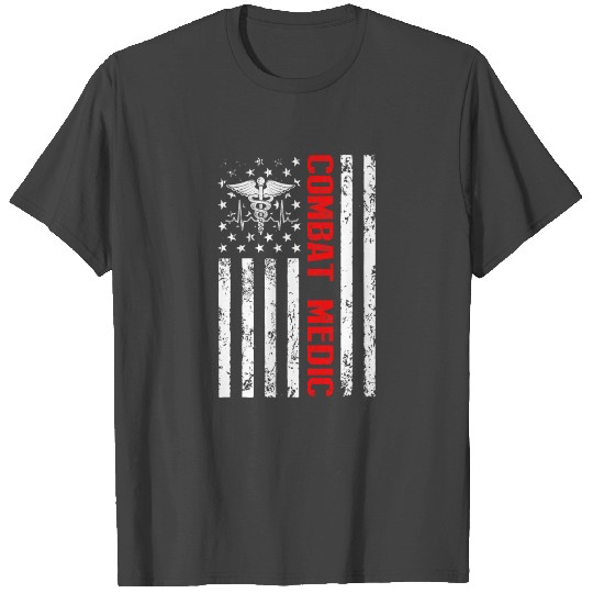 Combat Medic Succeeding USA American Military T Shirts