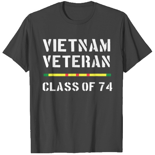 Vietnam Veteran Vet Ribbon Class of 1974 74 T Shirts