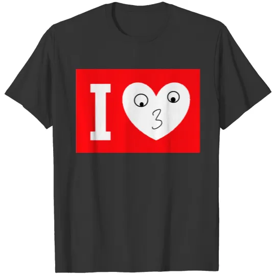 Troll Face Text - i Love you - funny Smile Face T Shirts