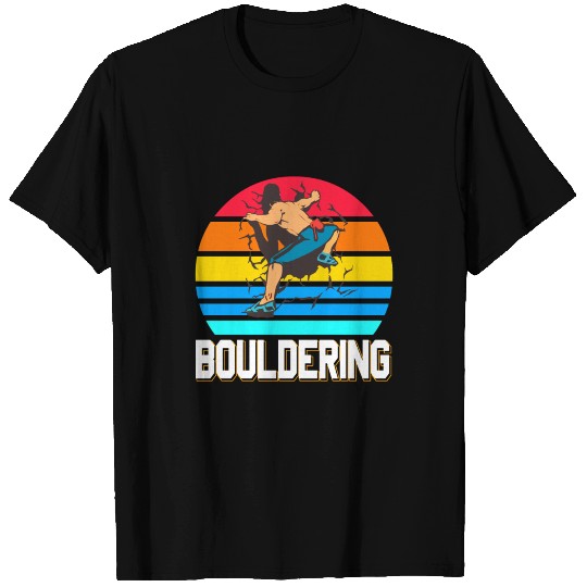 Retro Bouldering Man T Shirts