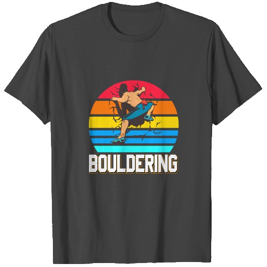 Retro Bouldering Man T Shirts