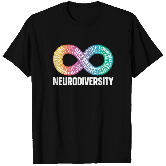 Neurodiversity Neurodivergent Rainbow Infinity T Shirts