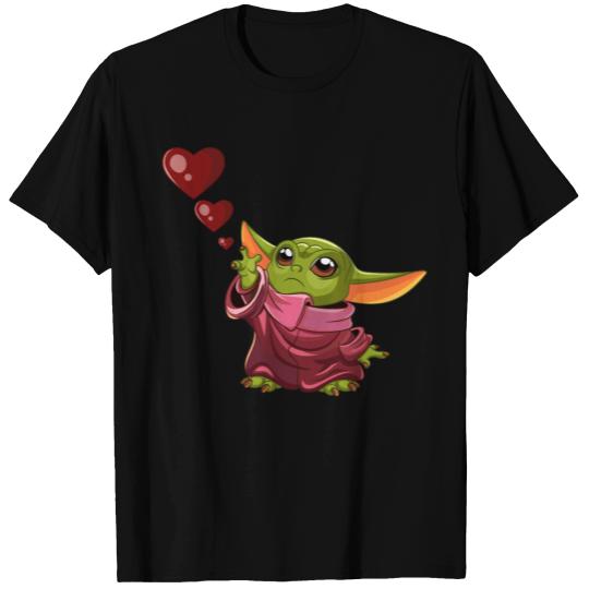 Grogu "mandalorian" in red T Shirts