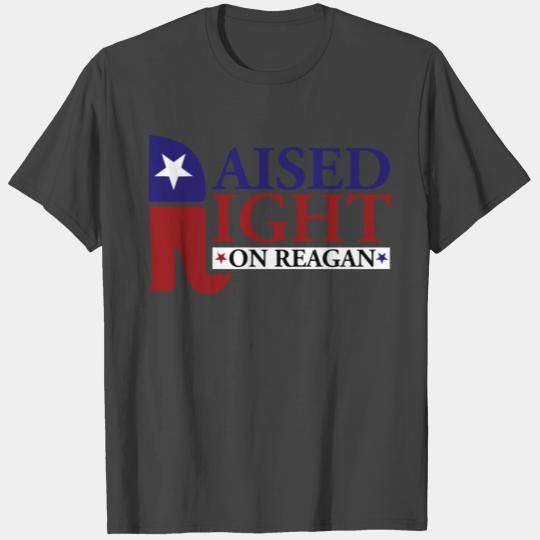 Raised Right On Reagan 80'S Nostalgia T Shirts