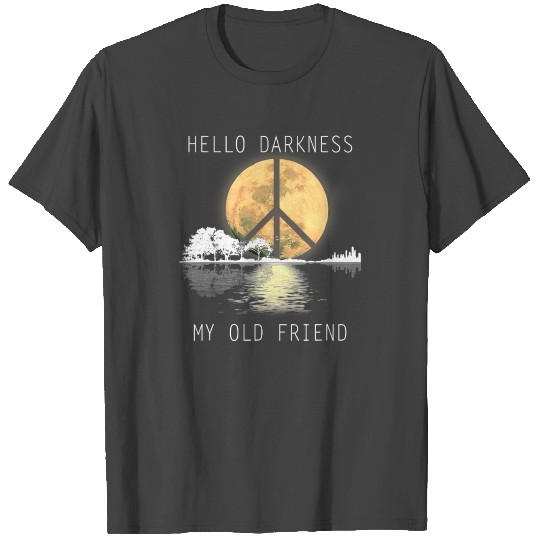 Guitar Lake Shadow Hello Darkness My Old Friend T Shirts