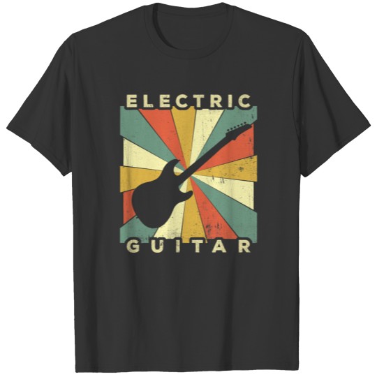 Electric Guitar Player Music Retro Gift T-shirt