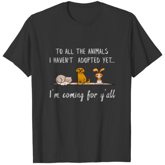 Animal Adoption - Sweet Animal Rescue Adopt T-shirt