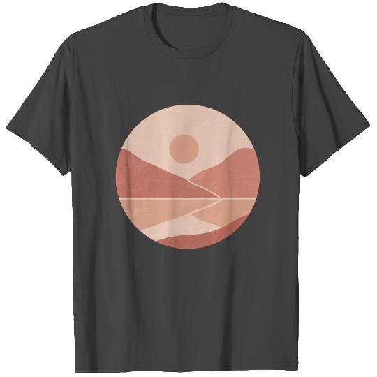 Abstract Minimalist Hand Painted Mountain T Shirts