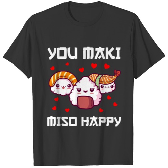 Sushi Tshirt For Fish Kawaii Miso Maki Nigiri T-shirt