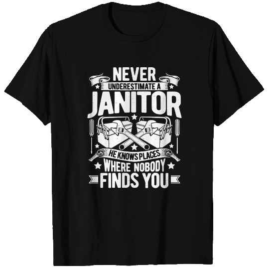 Janitor Caretaker Gift Idea Present T Shirts