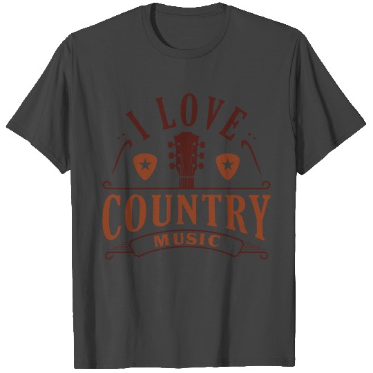 I Love Country Music T Shirts
