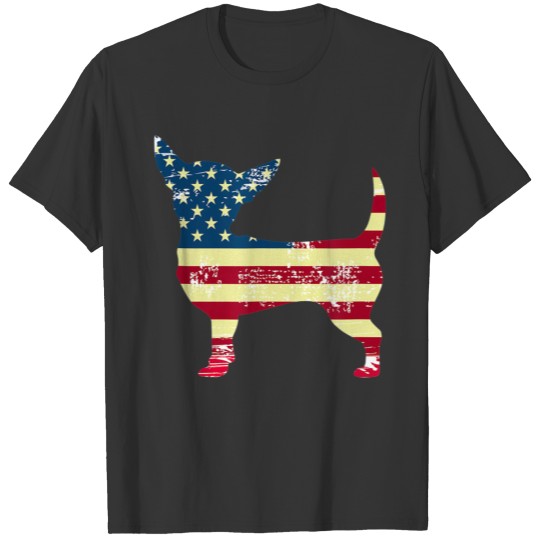 Patriotic Chihuahua US Flag Dog Gift for women men T-shirt