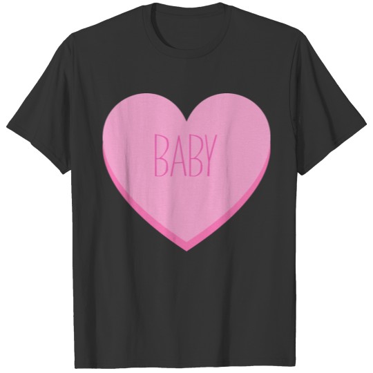 Cute Baby Pink Heart T Shirts
