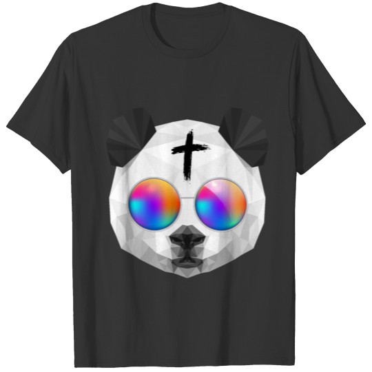 Panda Sunglasses Cross Faith Christianity Cross T-shirt