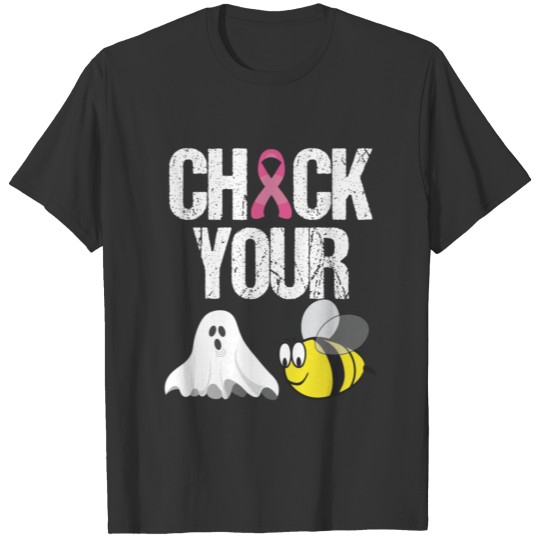 Check Your Boo Bees T Shirts Funny Breast Cancer Hall