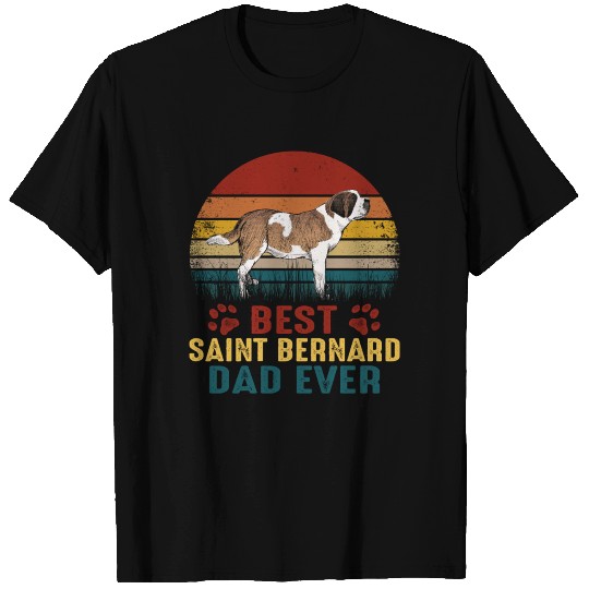 Best Saint Bernard Dad Ever Vintage T Shirts