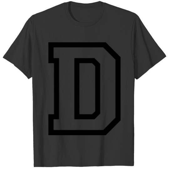 Letter D Athletic Sports Alphabet Name Monogram Ou T Shirts