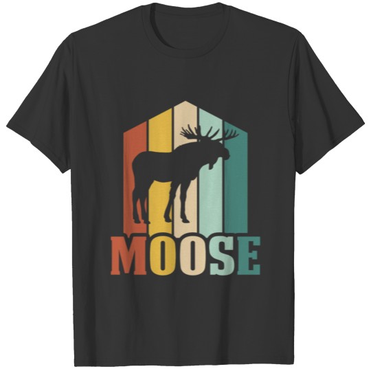 Retro Funny Moose Lover Elk Deer Hunting Camping G T Shirts