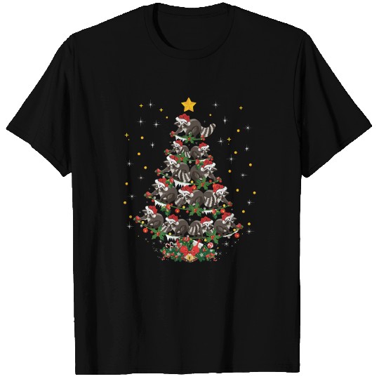 Raccoon Animal Lover Xmas Gift Raccoon Christmas T T Shirts