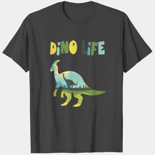 dino life wild wilderness into the forest T Shirts