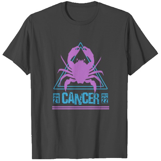 Cancer Zodiac Sign Horoscope June July Birthday T Shirts
