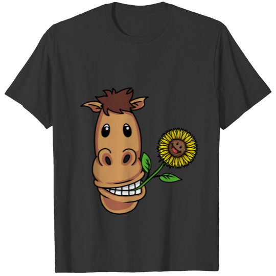Happy Horse sunflower Fantasy Summertime Pets T Shirts