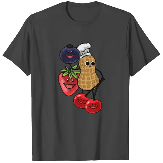 Peanut Cherries Strawberry Blueberry Food Summer T Shirts