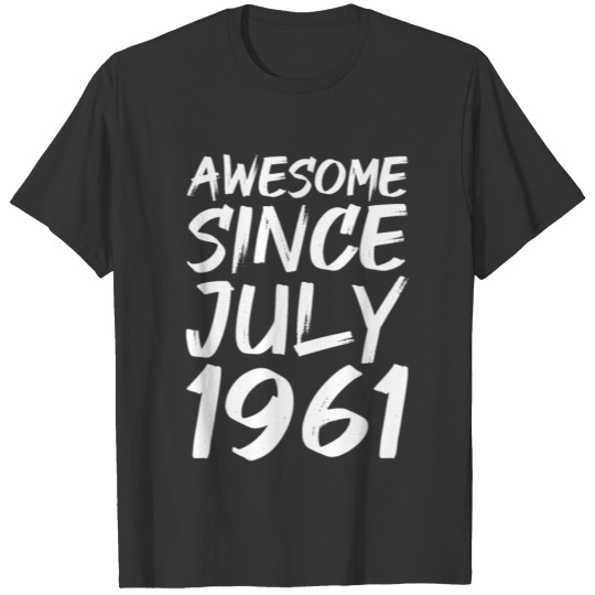 60th Birthday July Gift Vintage 1961 60 Years T Shirts