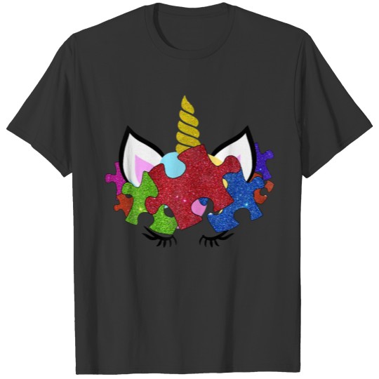 Autism Awareness Unicorn Shirt Mom Girl Kids T-shirt