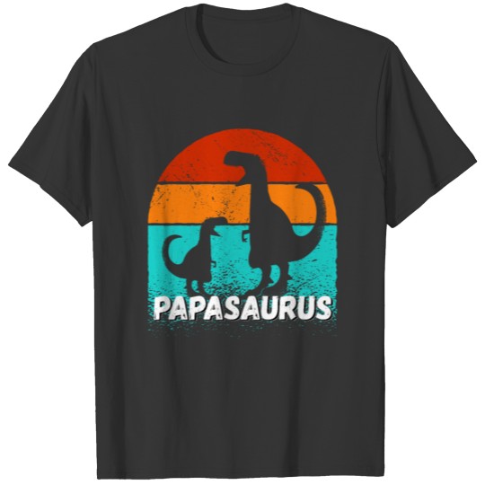 Papasaurus With Dinosaur Father Dad Dad Dino T Shirts