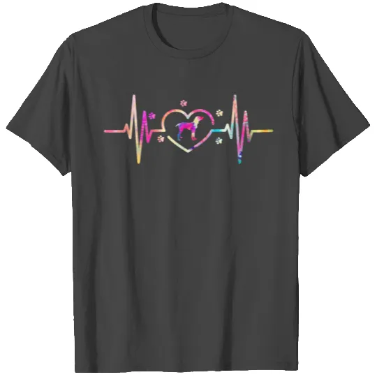 Vizsla Mom Dad Tie Dye Heartbeat Dog Lover T Shirts