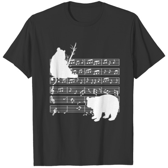 music teacher note musician bear T-shirt