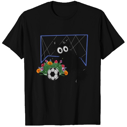 Black cat football player. A present for daddy T Shirts