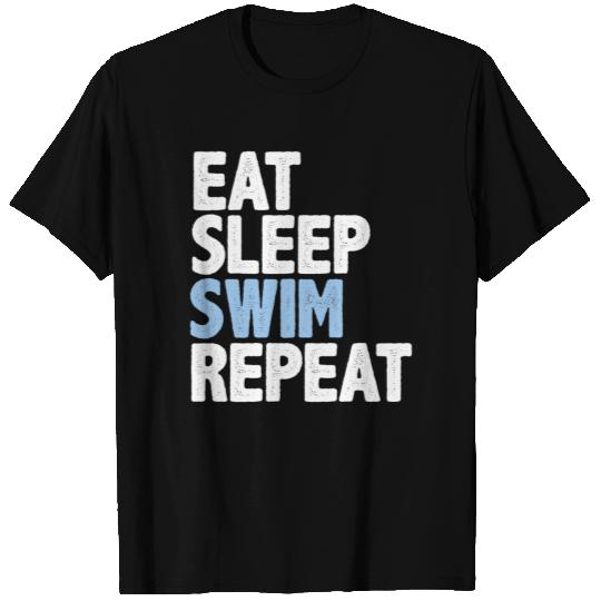 Swim Swimming Summer Repeat Gift T Shirts