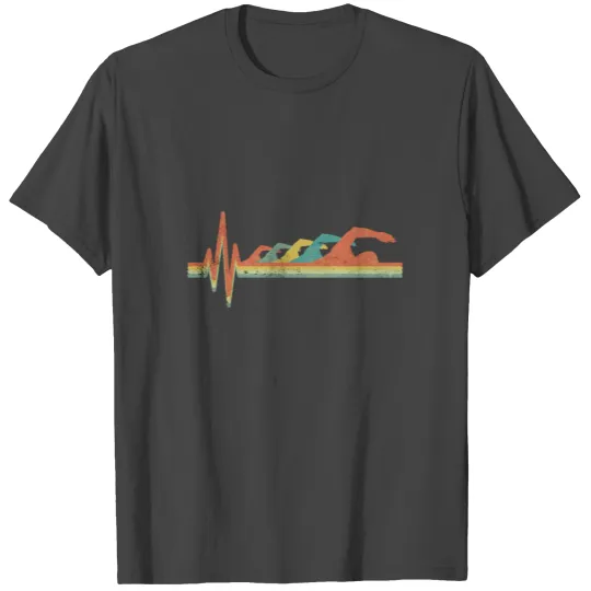 Swim Swimming Summer Heartbeat Gift T Shirts