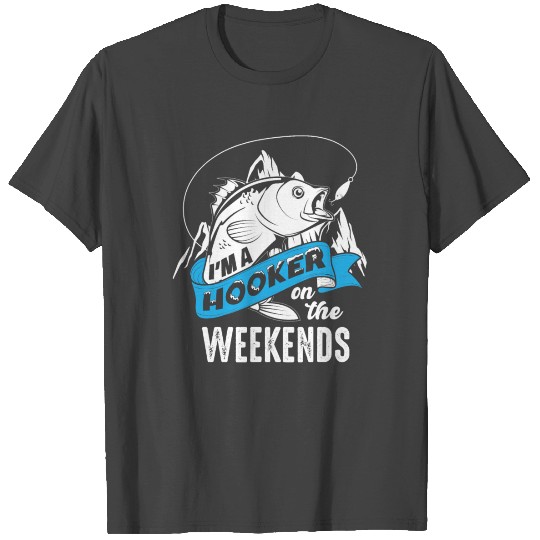 Funny On The Weekends Ice Fishing Dad T Shirts