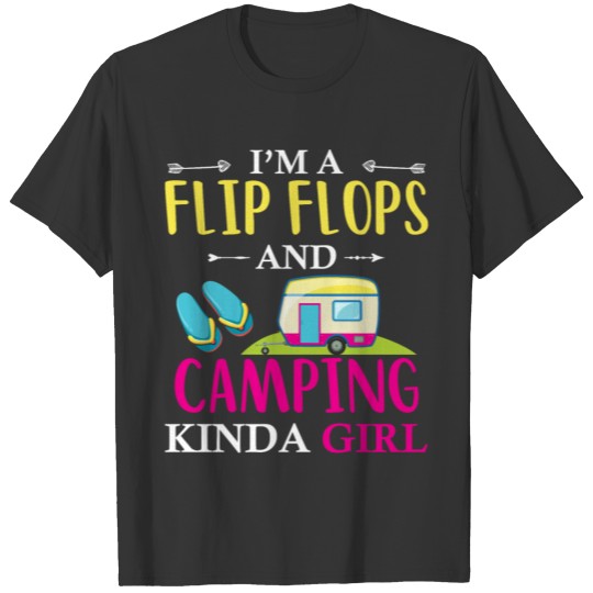 Funny Camping Kinda Girl Flip Flops Lover T Shirts
