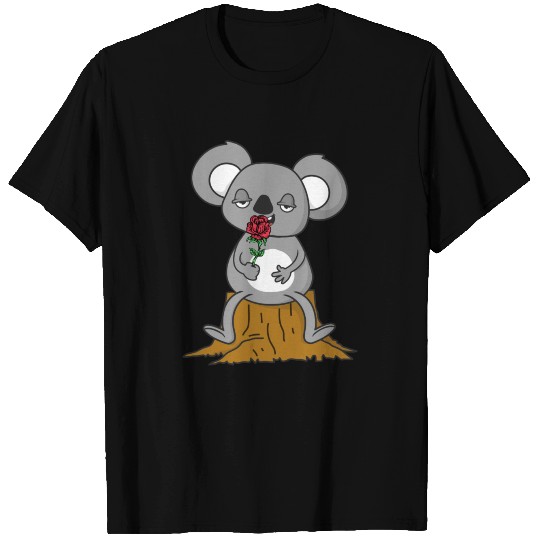 Koala smells the rose T Shirts