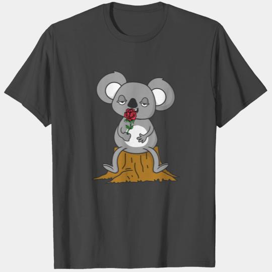 Koala smells the rose T Shirts