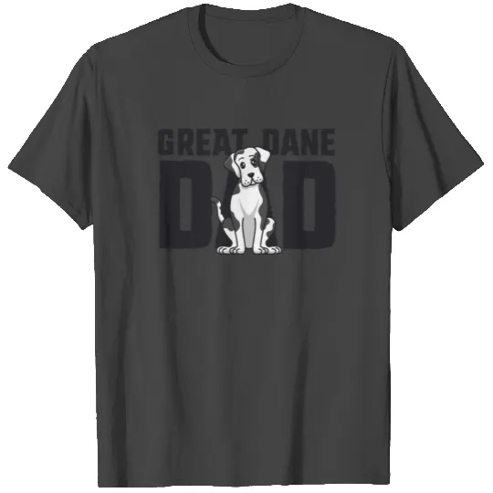 Harlequin Great Dane Dad Dog Father Puppy T Shirts