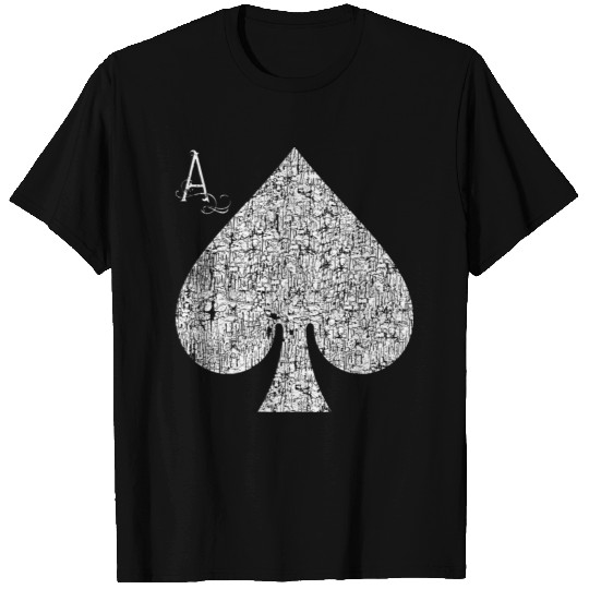 Ace of Spades Poker Playing Card T Shirts