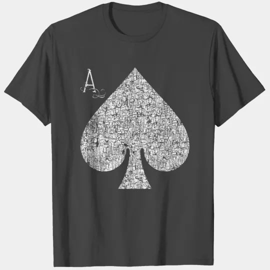Ace of Spades Poker Playing Card T Shirts