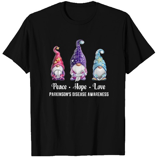 Peace Hope Love Gnomes Parkinson T Shirts