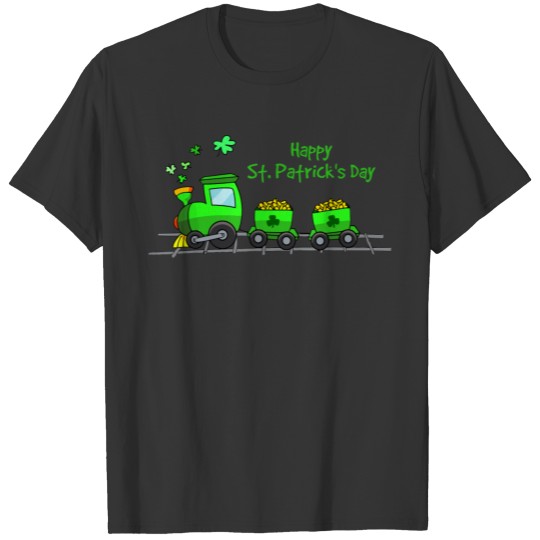 Irish St Patricks Day Holiday Train Boys Girls bir T Shirts