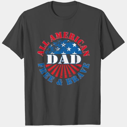 All American Dad Crew Fourth of July Matching T Shirts